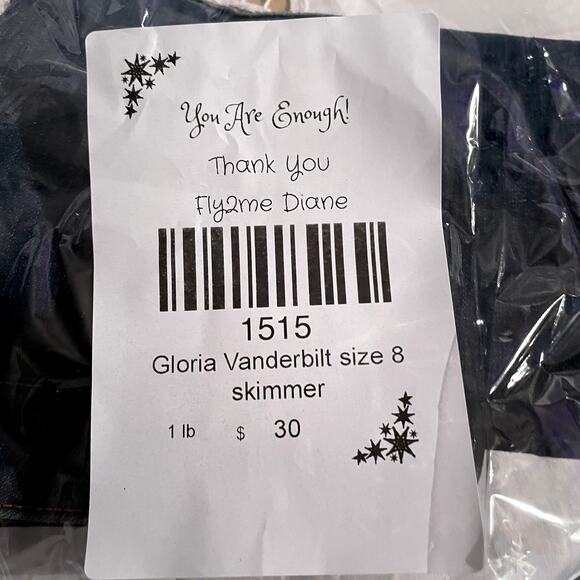 Gloria Vanderbilt size 8 Women's blue jeans slimming shorts 30 x 17 - Picture 6 of 6